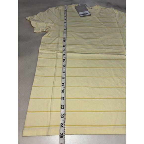 NWT Everlane The Organic Cotton Crew Tee Women's Yellow Striped T-shirt Medium - Picture 10 of 10